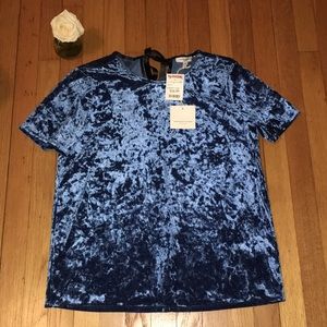NWT BeachLunchLounge Funky Blue Blouse